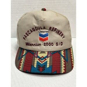 Vintage Chevron Pascagoula Refinery Millennium 2000 S/D Snapback Hat Cap Y2K